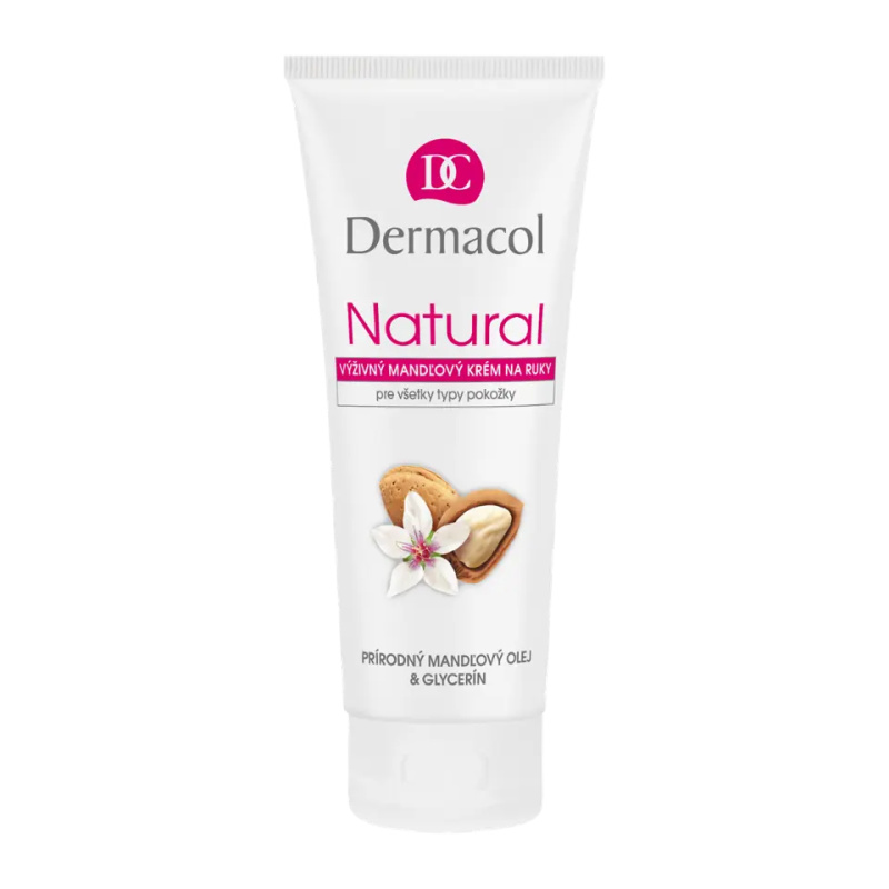Krém na ruce Dermacol - Natural, vyživující, mandlový, 100 ml
