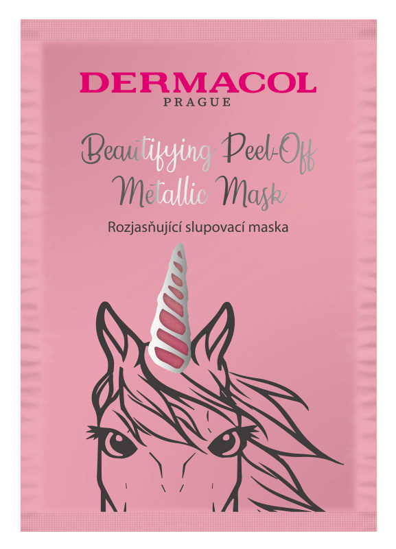 Dermacol Beautifying Peel-Off Metallic Mask slupovací maska pro rozjasnění pleti 15 ml