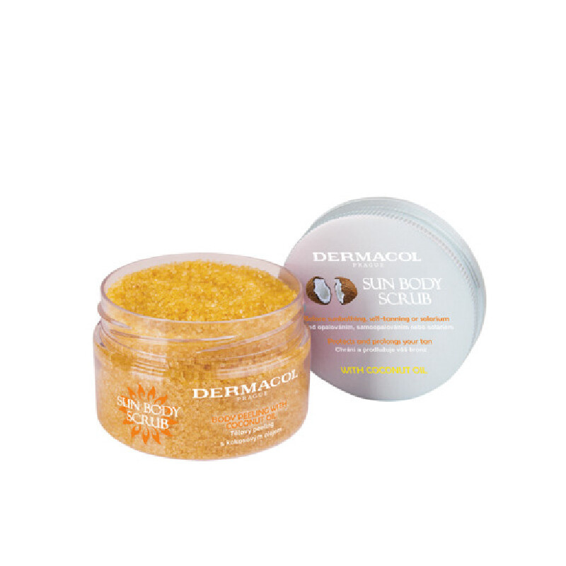 Dermacol Sun cukrový tělový peeling třpytivý 200 g