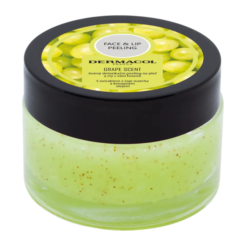 Dermacol Face & Lip Peeling Grape hloubkově čisticí peeling na rty a tváře 50 ml