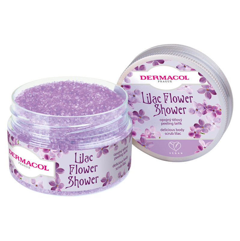Dermacol Flower Care Lilac cukrový tělový peeling 200 g