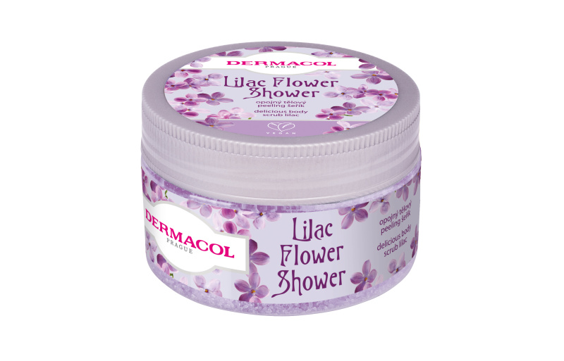 Dermacol Flower Care Lilac cukrový tělový peeling 200 g