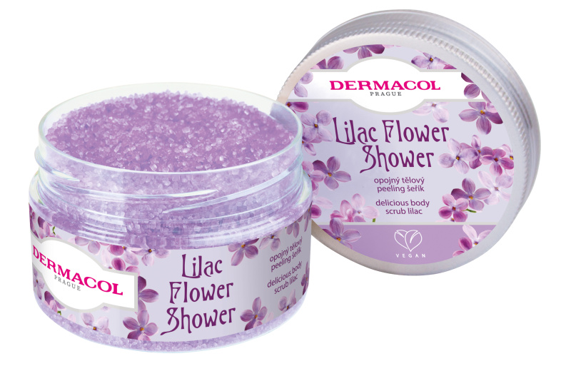 Dermacol Flower Care Lilac cukrový tělový peeling 200 g