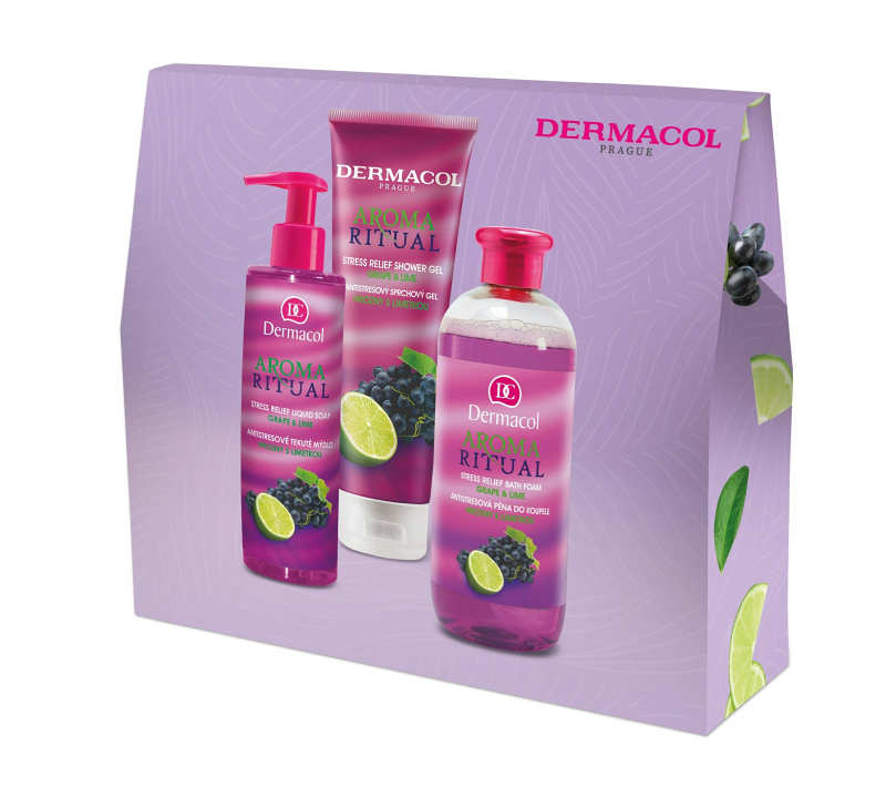 Dermacol Aroma Ritual Grape & Lime dárková sada do koupele