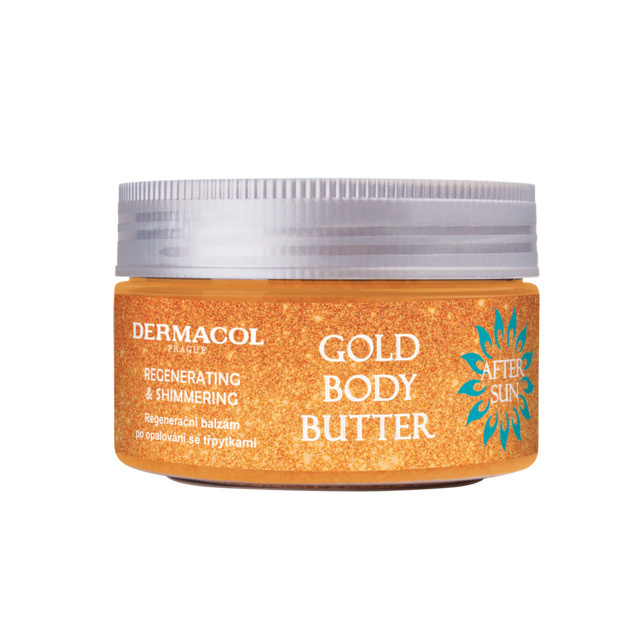Dermacol After Sun regenerační tělový krém se třpytkami 200 g