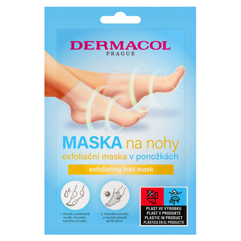 Dermacol Feet Mask exfoliační ponožky pro zjemnění a hydrataci pokožky nohou 1 ks