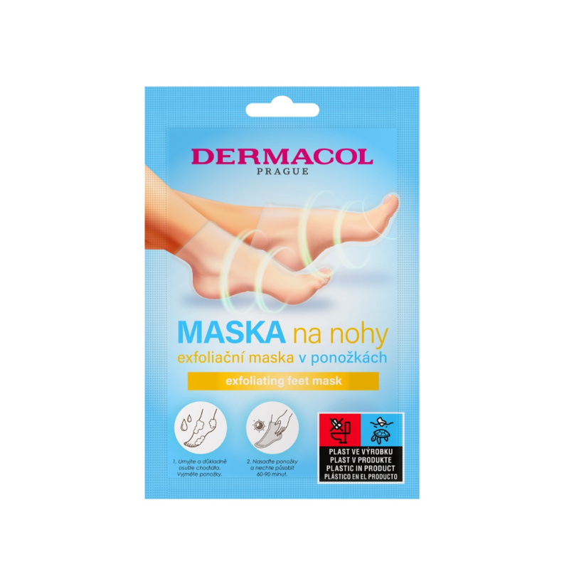 Dermacol Feet Mask exfoliační ponožky pro zjemnění a hydrataci pokožky nohou 1 ks