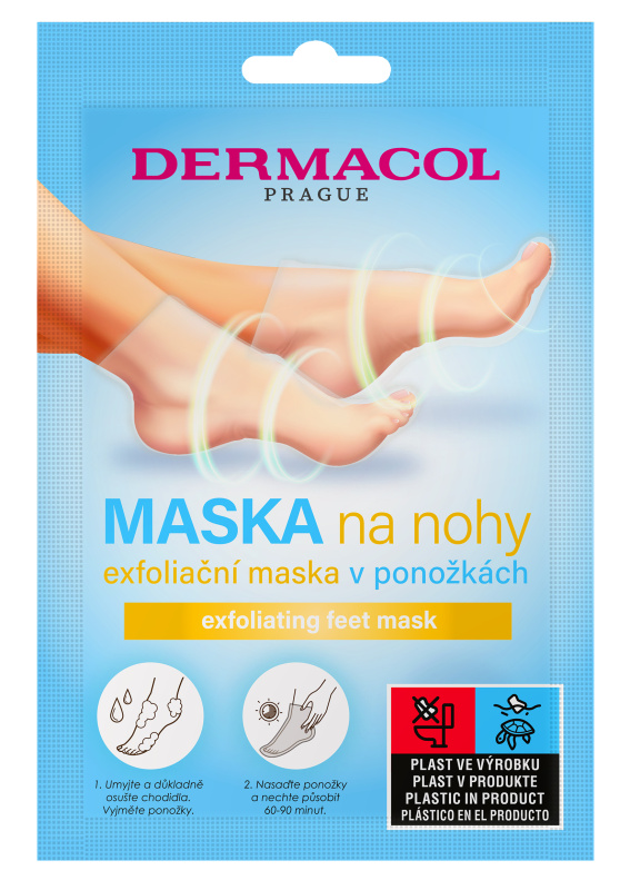 Dermacol Feet Mask exfoliační ponožky pro zjemnění a hydrataci pokožky nohou 1 ks