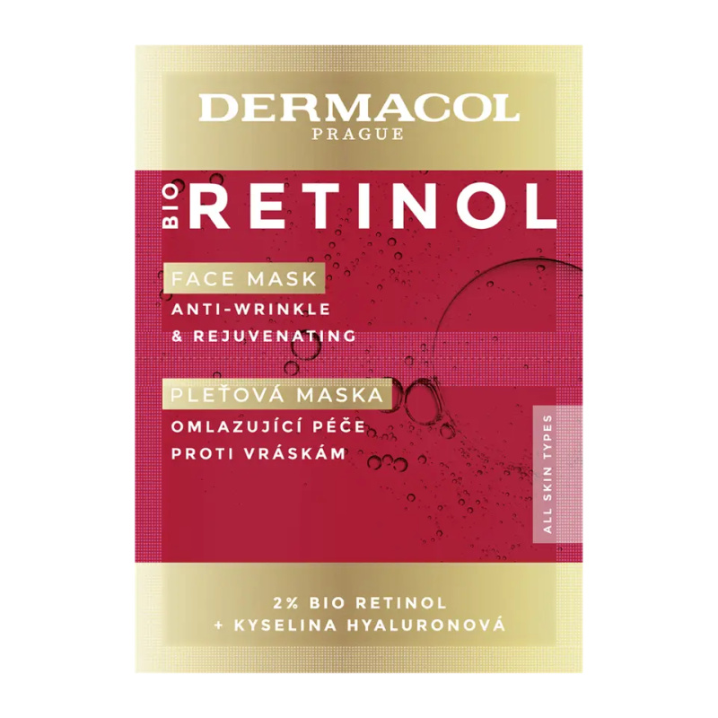 Dermacol Bio Retinol krémová maska proti vráskám 16 ml