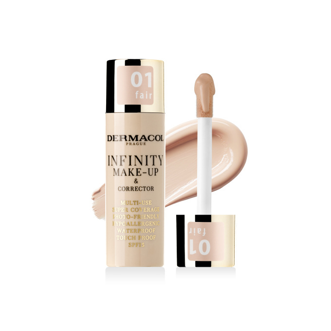Dermacol Infinity vysoce krycí make-up SPF 15 odstín 01 Fair 20 g