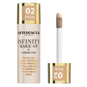 Dermacol Infinity vysoce krycí make-up SPF 15 odstín 02 Beige 20 g