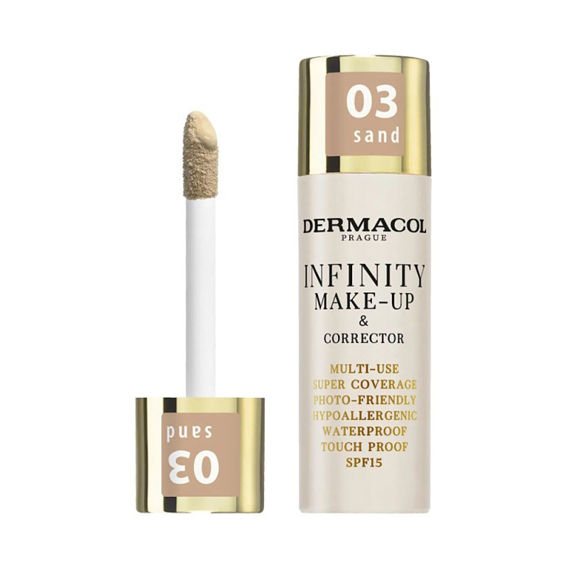 Dermacol Infinity vysoce krycí make-up SPF 15 odstín 03 Sand 20 g