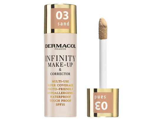 Dermacol Infinity vysoce krycí make-up SPF 15 odstín 03 Sand 20 g