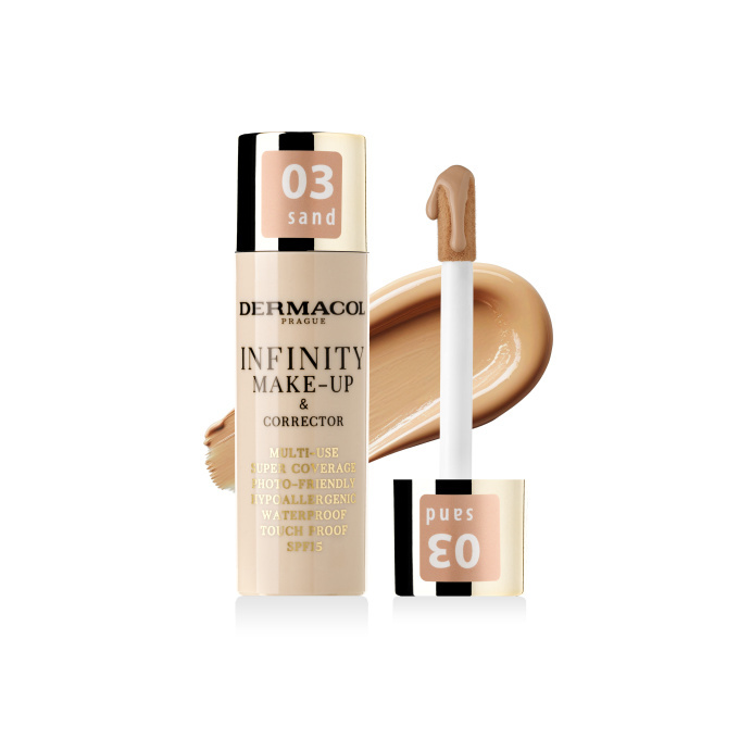 Dermacol Infinity vysoce krycí make-up SPF 15 odstín 03 Sand 20 g
