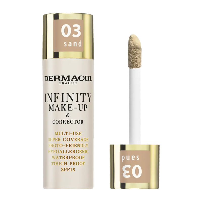 Dermacol Infinity vysoce krycí make-up SPF 15 odstín 03 Sand 20 g