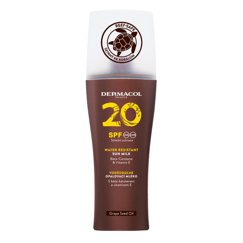 Dermacol Sun Water Resistant voděodolné mléko na opalování ve spreji SPF 20 200 ml