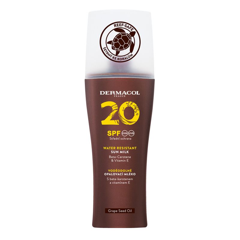 Dermacol Sun Water Resistant voděodolné mléko na opalování ve spreji SPF 20 200 ml