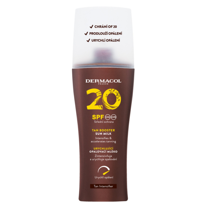 Dermacol Sun Tan Booster ochranné mléko urychlující opalování SPF 20 200 ml