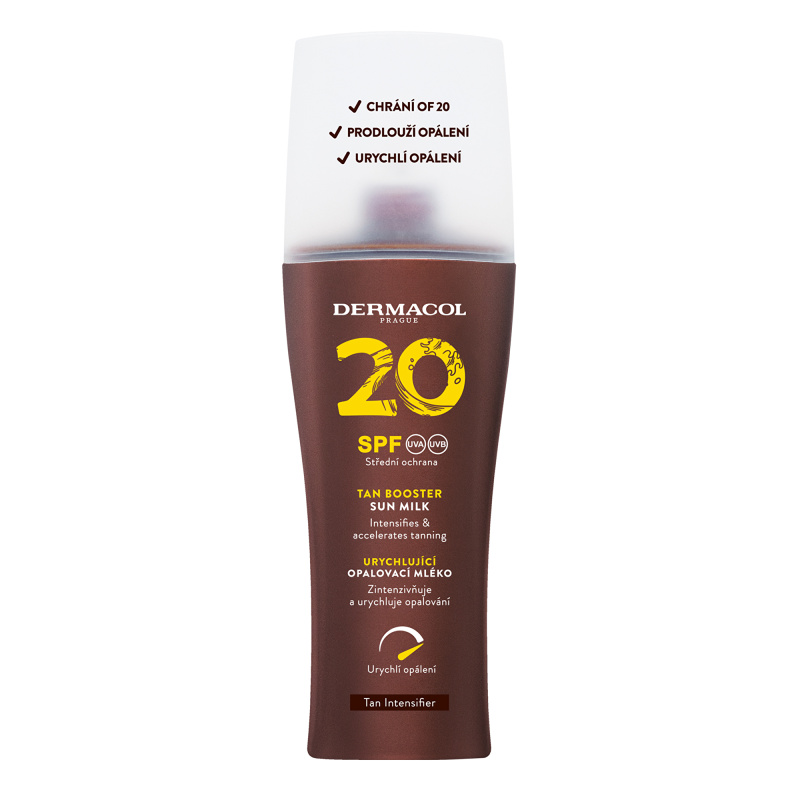 Dermacol Sun Tan Booster ochranné mléko urychlující opalování SPF 20 200 ml