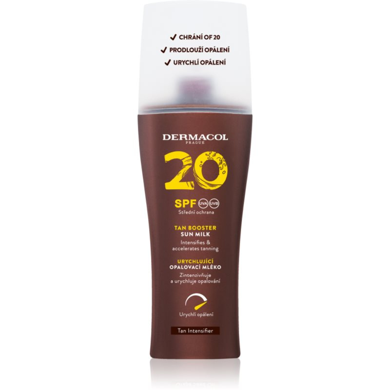 Dermacol Sun Tan Booster ochranné mléko urychlující opalování SPF 20 200 ml