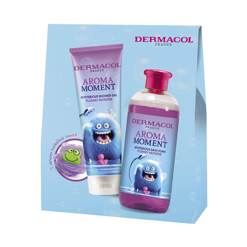 Dermacol Aroma Moment Plummy Monster dárková sada pro děti Plum