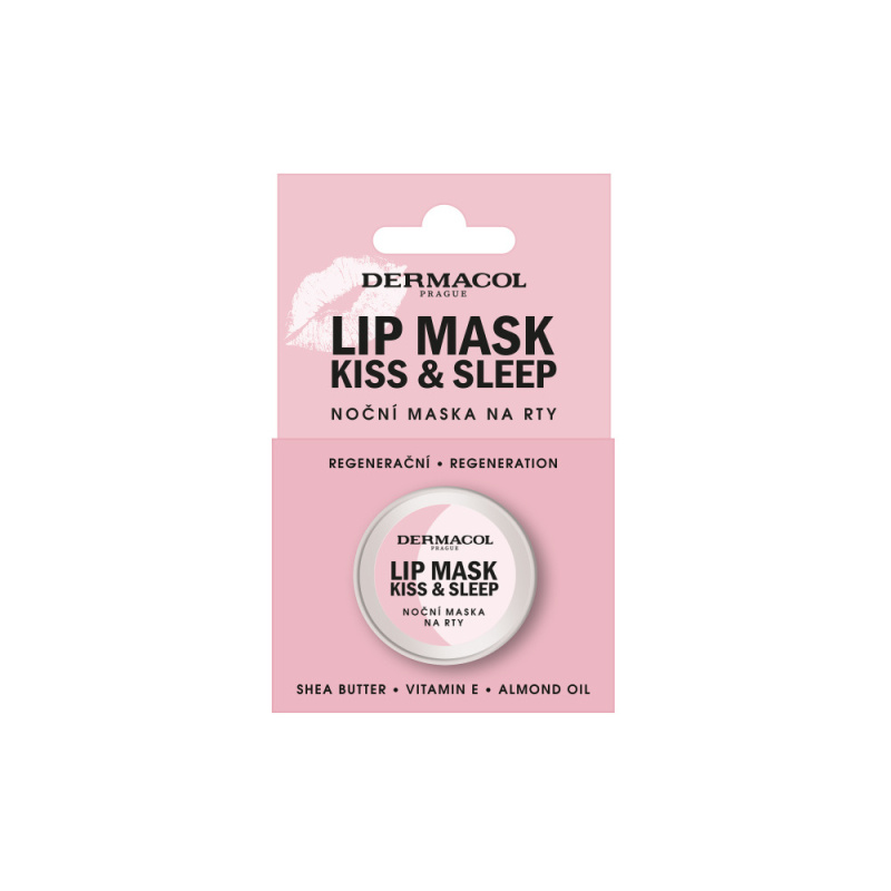 Dermacol Kiss & Sleep noční maska na rty vůně Bílá čokoláda 12 g