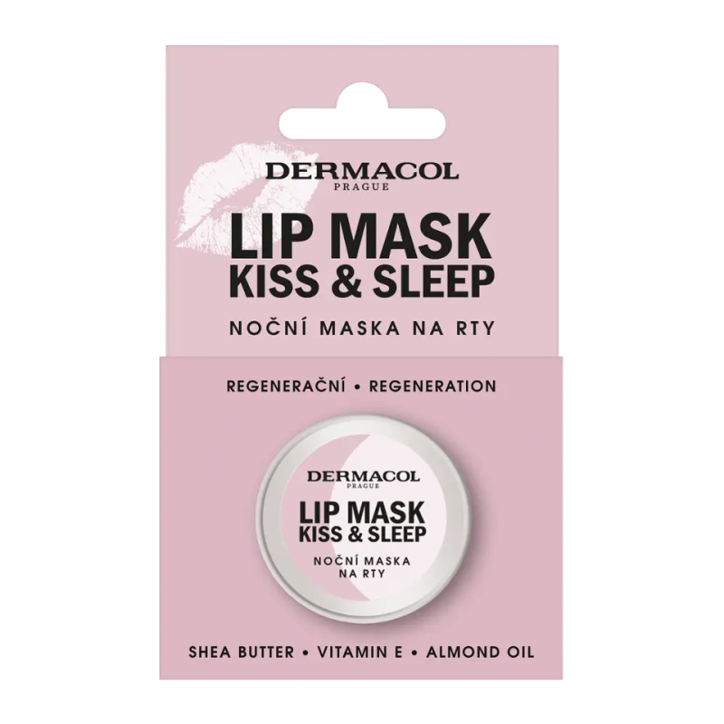 Dermacol Kiss & Sleep noční maska na rty vůně Bílá čokoláda 12 g
