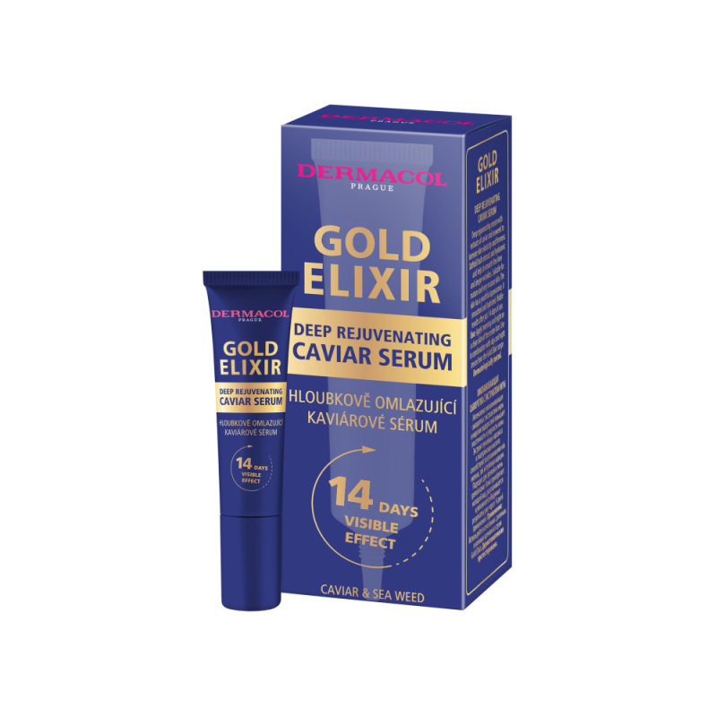 Dermacol Gold Elixir hloubkově obnovující sérum s kaviárem 12 ml