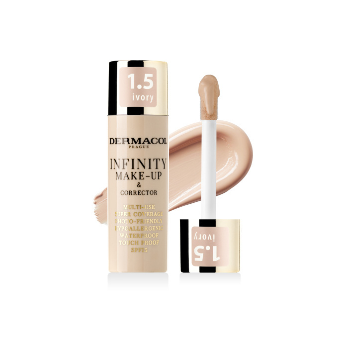 Dermacol Infinity vysoce krycí make-up SPF 15 odstín 1.5 Ivory 20 g