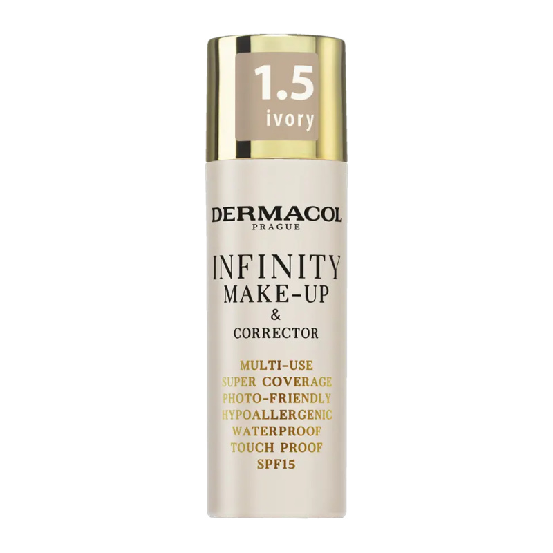 Dermacol Infinity vysoce krycí make-up SPF 15 odstín 1.5 Ivory 20 g