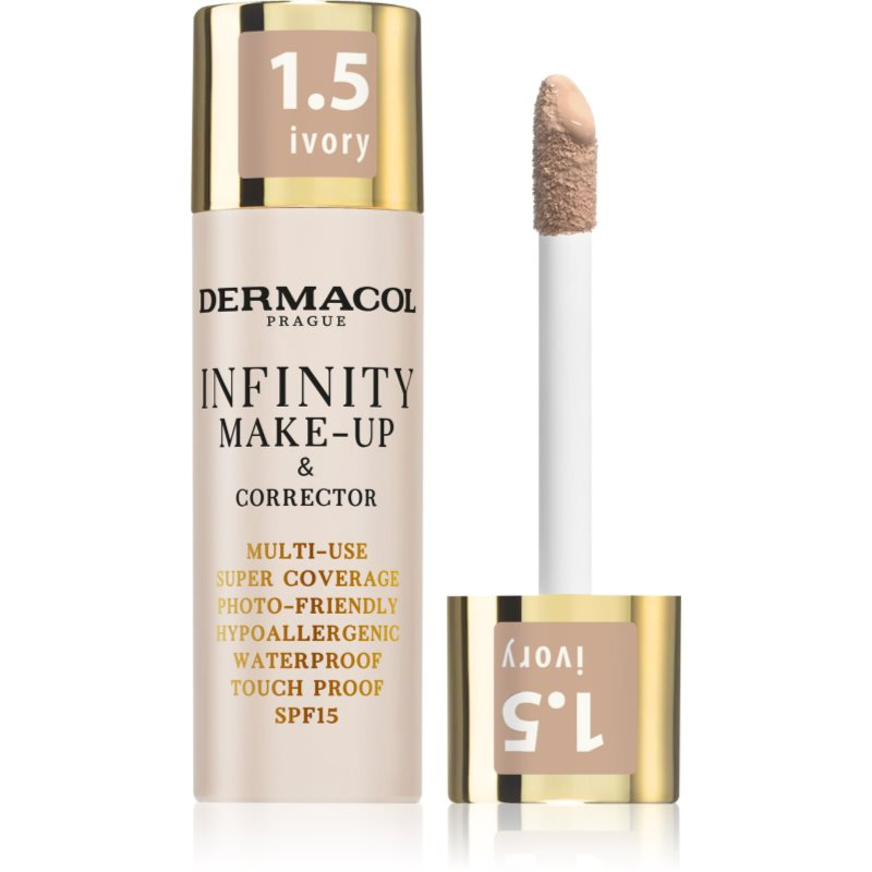 Dermacol Infinity vysoce krycí make-up SPF 15 odstín 1.5 Ivory 20 g