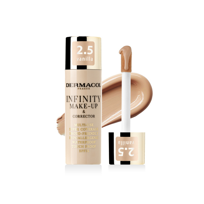 Dermacol Infinity vysoce krycí make-up SPF 15 odstín 2.5 Vanilla 20 g