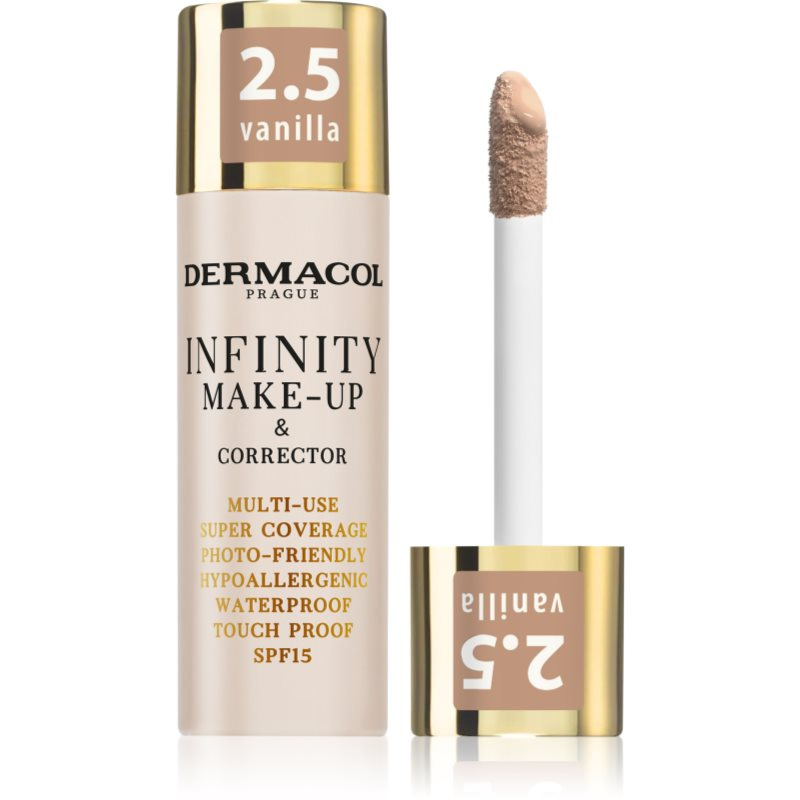 Dermacol Infinity vysoce krycí make-up SPF 15 odstín 2.5 Vanilla 20 g