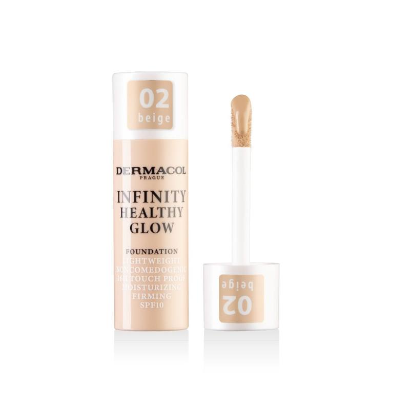 Dermacol Infinity Healthy Glow tekutý make-up SPF 10 odstín 02 Beige 20 g