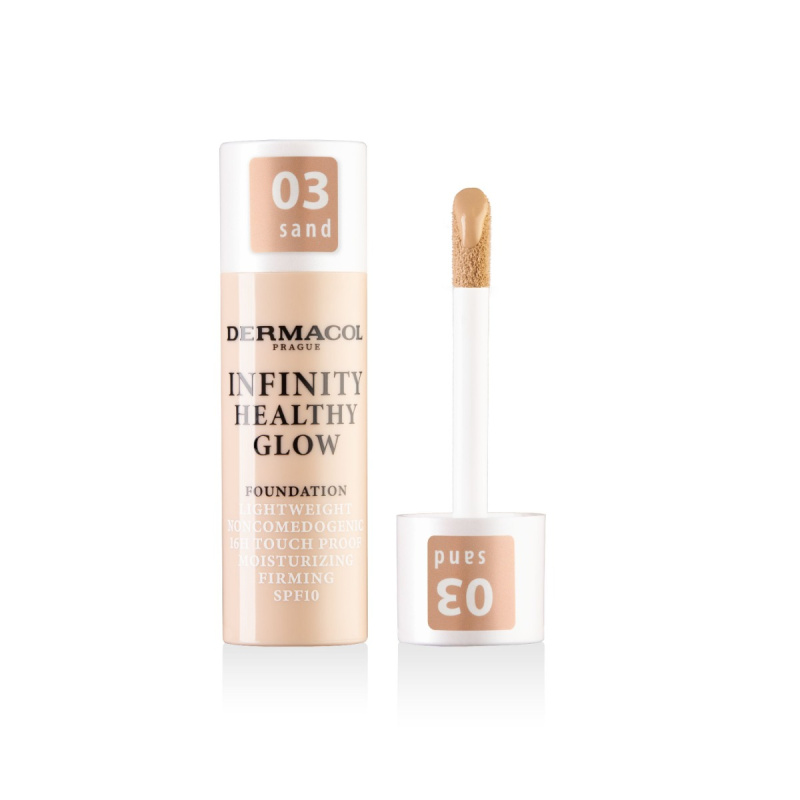 Dermacol Infinity Healthy Glow tekutý make-up SPF 10 odstín 03 Sand 20 g