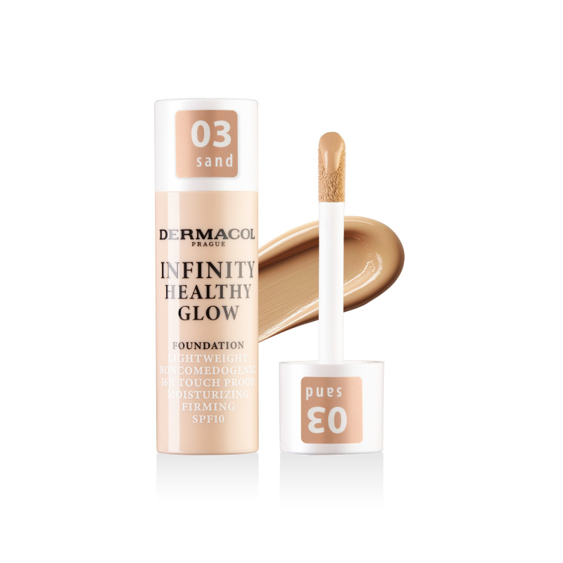 Dermacol Infinity Healthy Glow tekutý make-up SPF 10 odstín 03 Sand 20 g