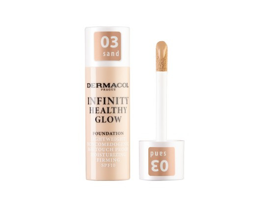 Dermacol Infinity Healthy Glow tekutý make-up SPF 10 odstín 03 Sand 20 g