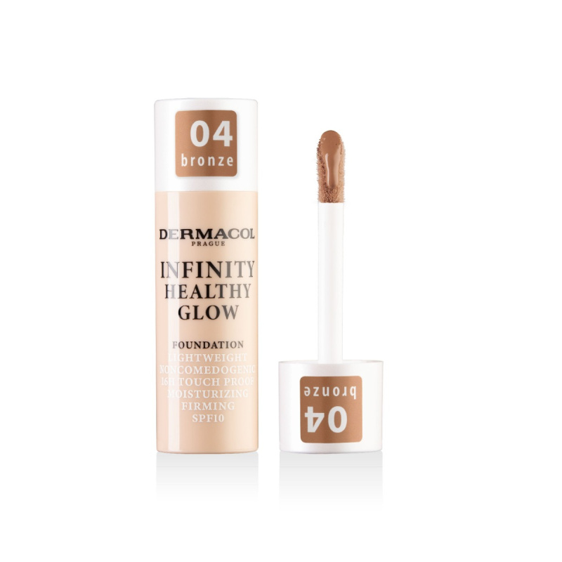 Dermacol Infinity Healthy Glow tekutý make-up SPF 10 odstín 04 Bronze 20 g