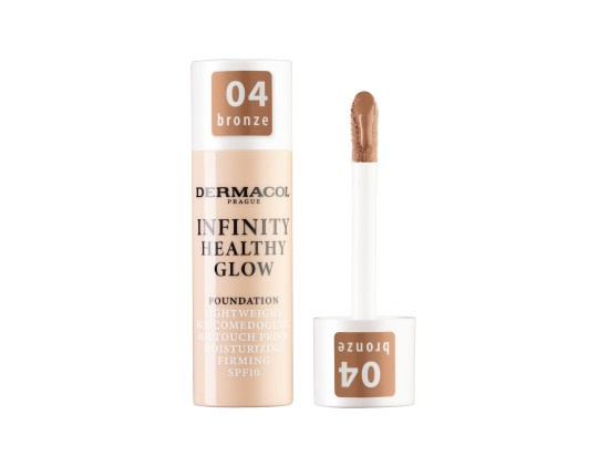Dermacol Infinity Healthy Glow tekutý make-up SPF 10 odstín 04 Bronze 20 g