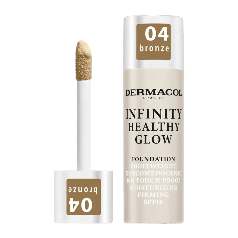 Dermacol Infinity Healthy Glow tekutý make-up SPF 10 odstín 04 Bronze 20 g