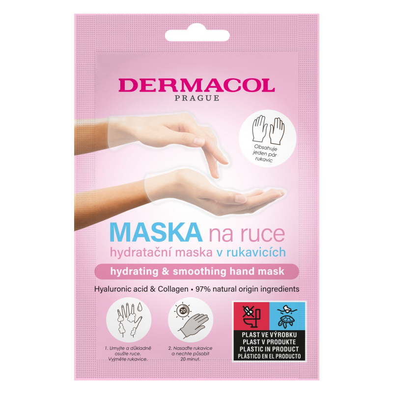 Dermacol Hand Mask Hydrating & Smoothing rukavice s hydratačním účinkem 1 pár