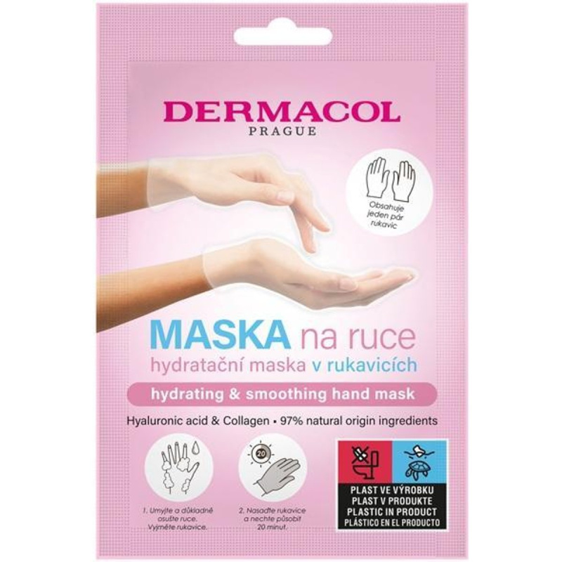 Dermacol Hand Mask Hydrating & Smoothing rukavice s hydratačním účinkem 1 pár