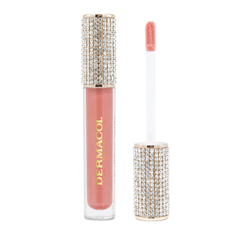 Dermacol Diamond Edition Peptide Lip Glaze pečující lesk na rty s peptidy odstín 03 Honey Blush 2.5 ml