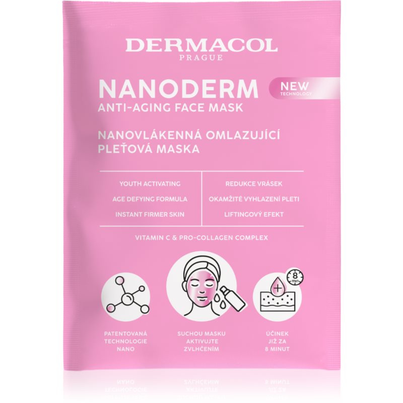 Dermacol Nanovlákenná omlazující pleťová maska Nanoderm Face Mask 1 ks