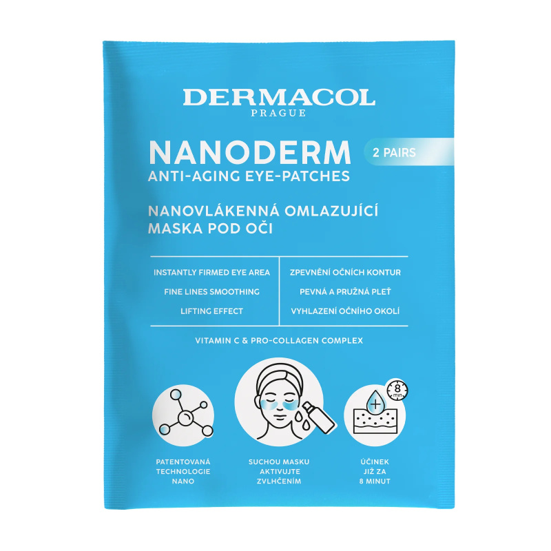 Dermacol Nanovlákenná omlazující maska pod oči Nanoderm Eye-Patches 1 pár