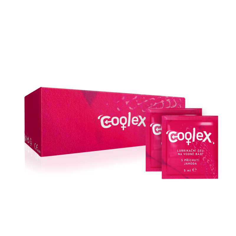 Coolex Lubrikační gel na vodní bázi jahoda 20x5 ml