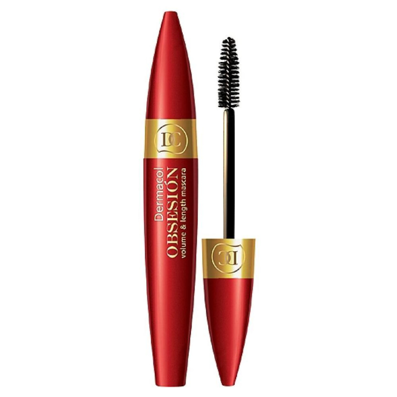 Dermacol Obsesión řasenka pro objem, délku a oddělení řas Black 12 ml