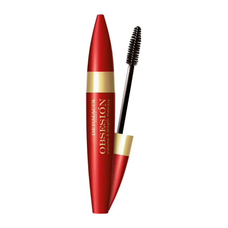 Dermacol Obsesión řasenka pro objem, délku a oddělení řas Black 12 ml