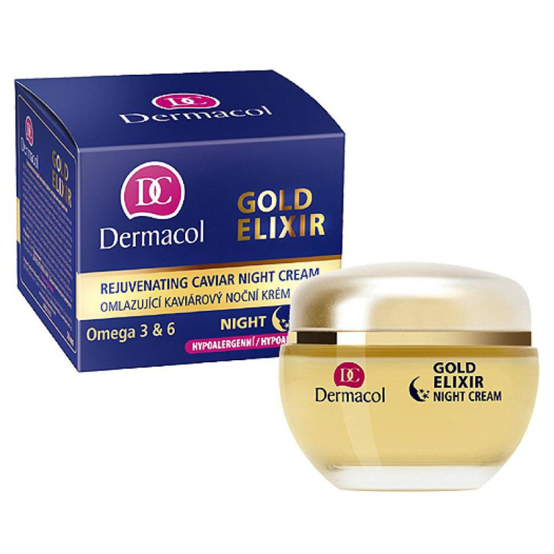 Dermacol Gold Elixir noční omlazující krém s kaviárem 50 ml
