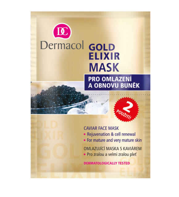 Dermacol Gold Elixir pleťová maska s kaviárem 2x8 g